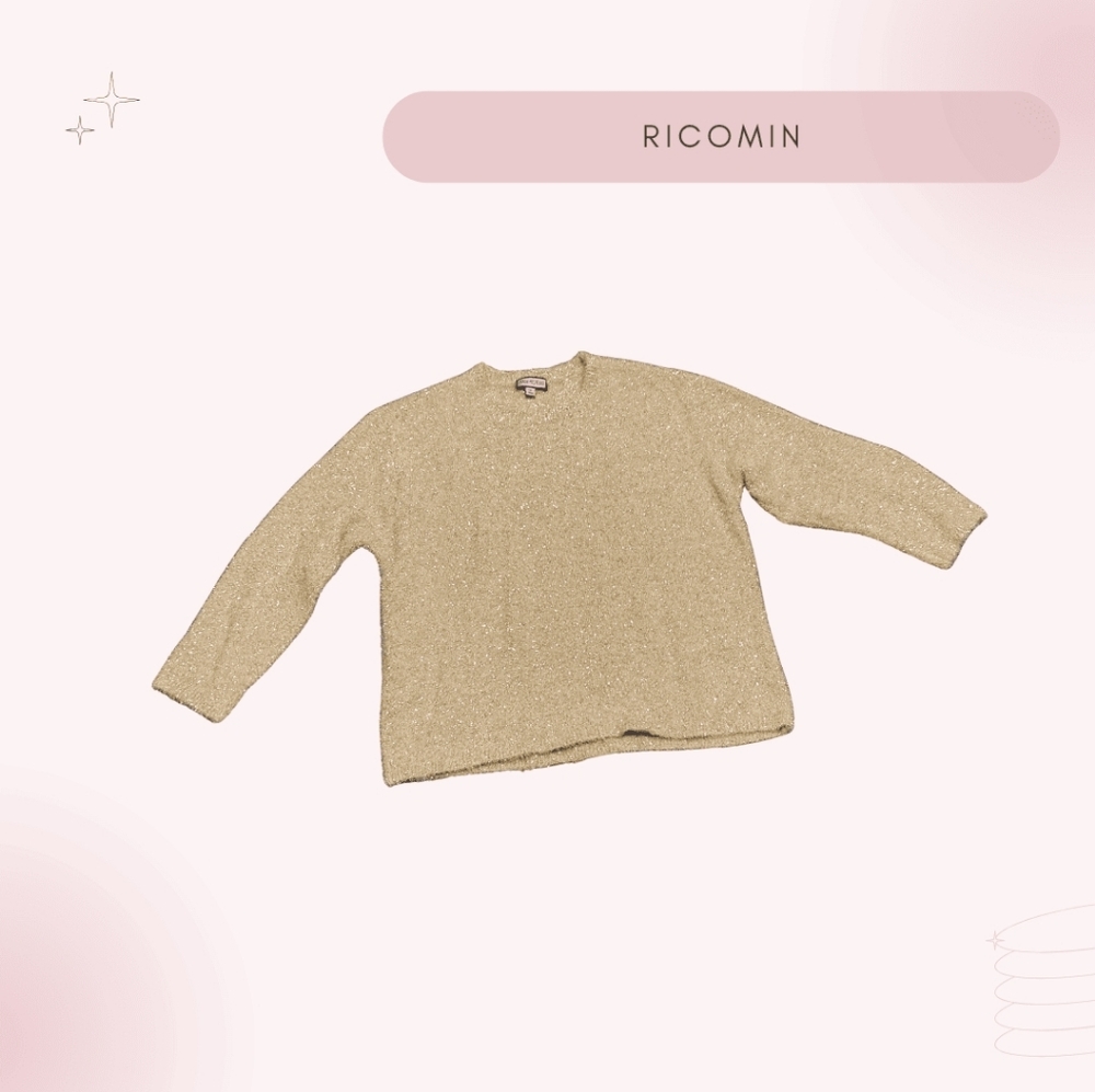 Gold Sparkle Knit Sweater – Trendy and Glamorous
